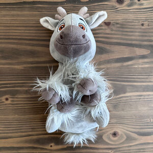 Kids Disney Babies Parks Sven Reindeer Plush Stuffed Animal 10" Grey Red